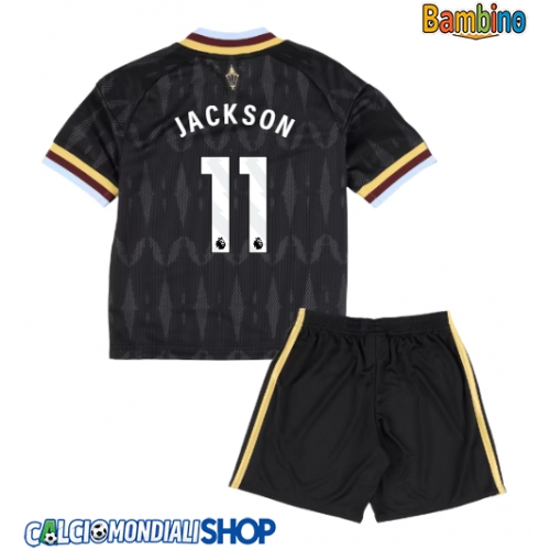 Maglie da calcio Aston Villa Nicolas Jackson #11 Seconda Maglia Bambino 2026-27 Manica Corta + Pantaloni corti)